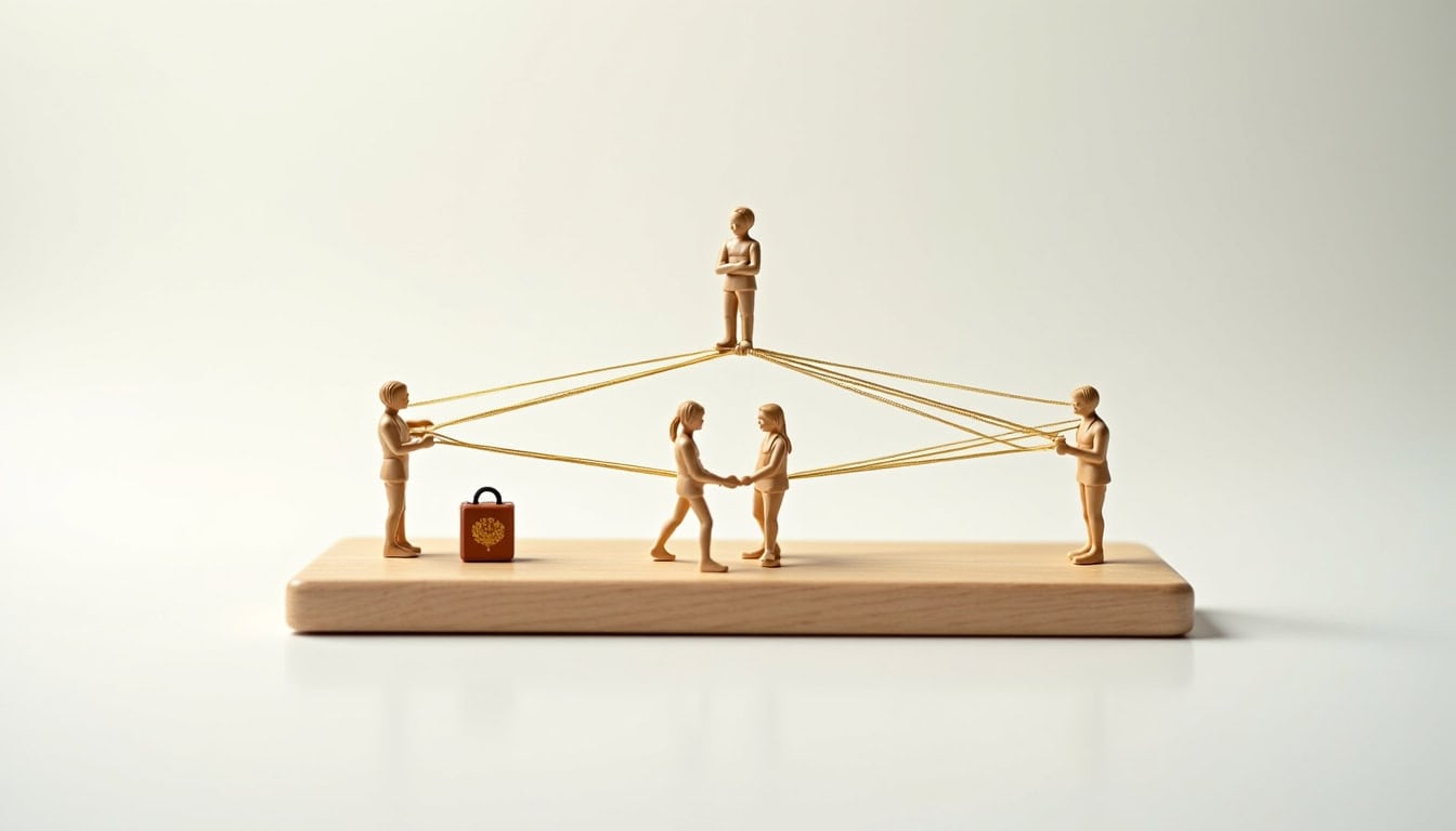 Schéma illustrant le fonctionnement du réseau de parrainage de Travorium en 2026