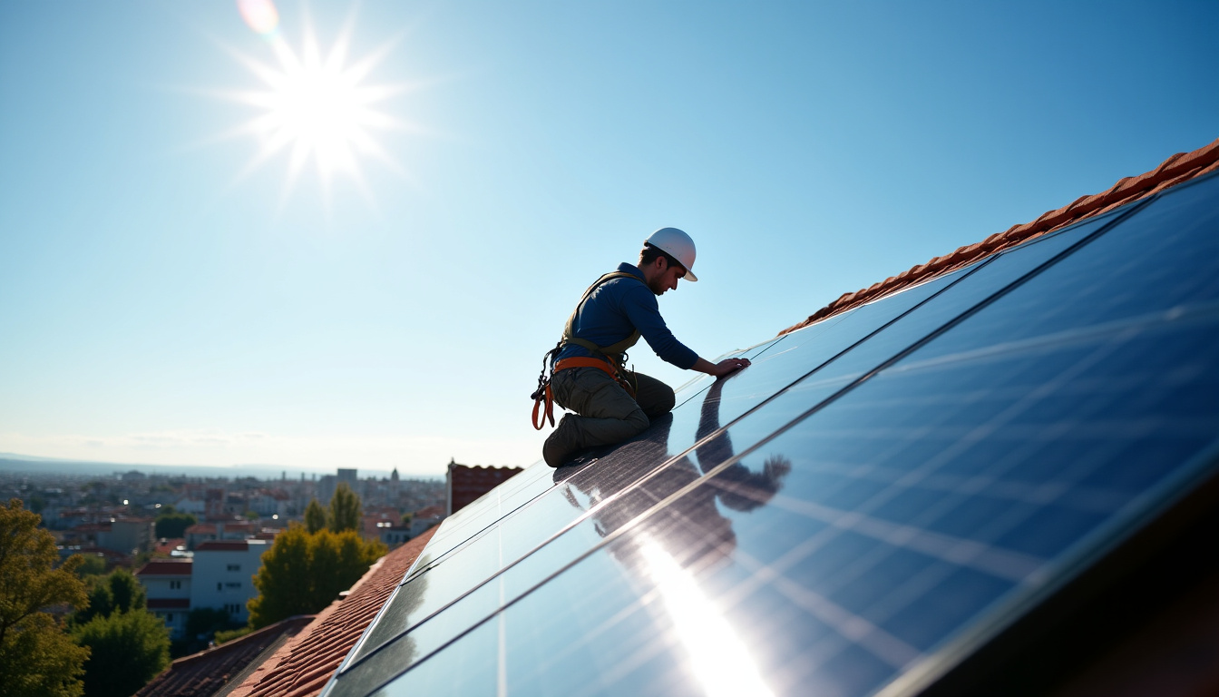Installation d’un panneau solaire Zendure sur un toit en pente