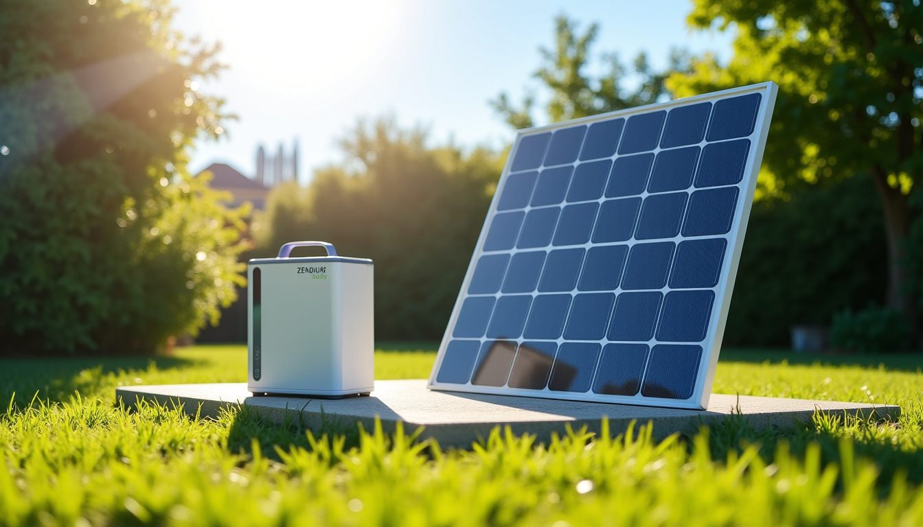 Kit complet Zendure SolarFlow avec batterie et panneaux solaires en extérieur