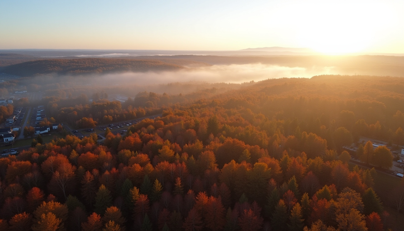 Vue aérienne de la forêt de Montmorency proche de Pierrelaye