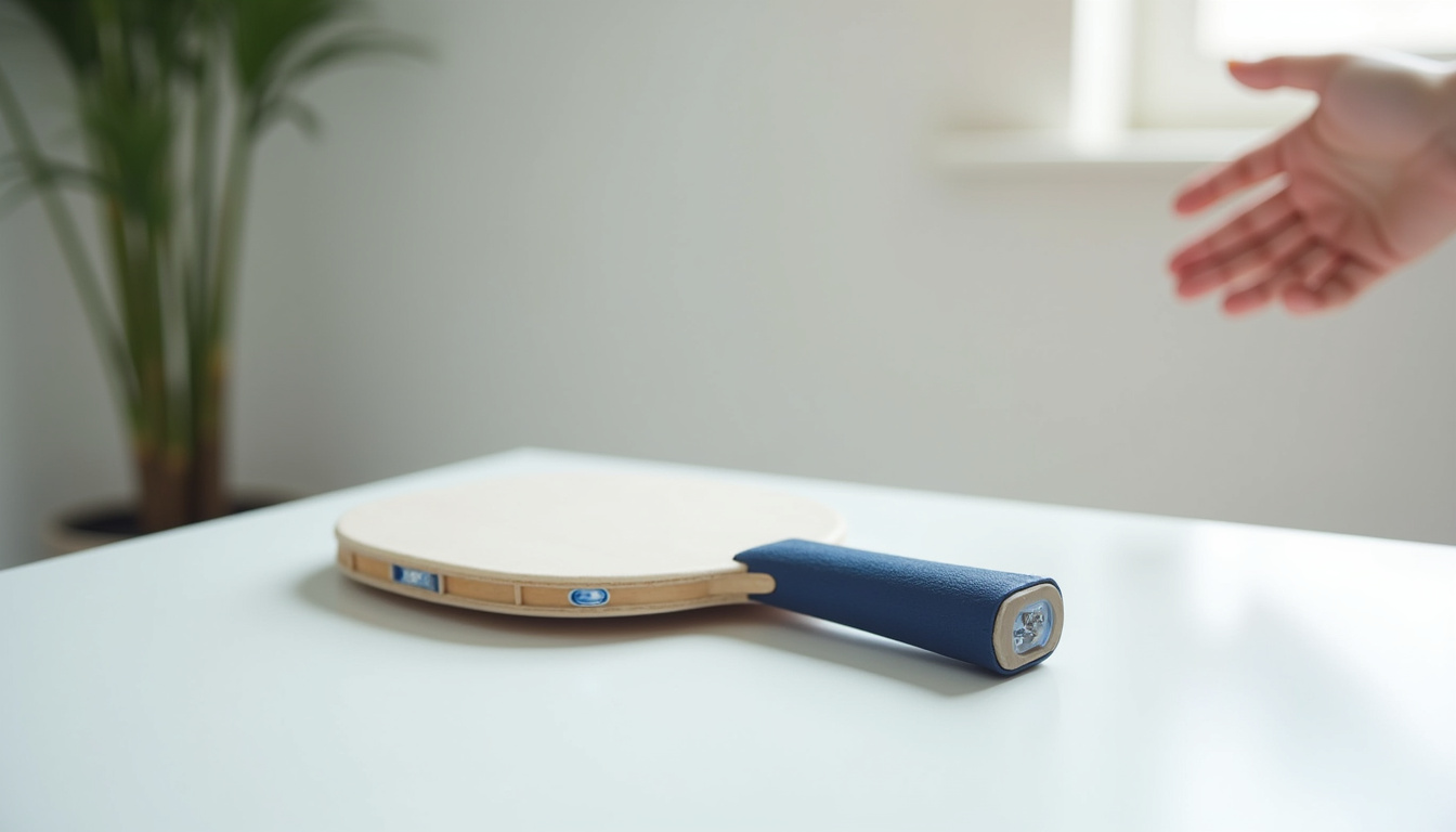 Raquette de ping-pong adaptée imprimée en 3D pour personnes en situation de handicap