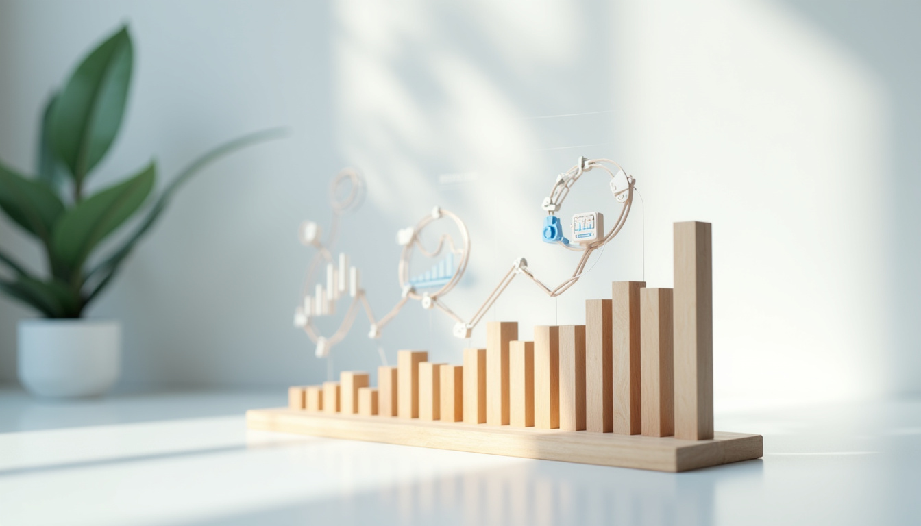 Interface d'une plateforme de marketing digital moderne avec tableau de bord analytique