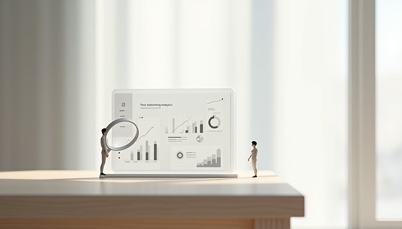 Tableau de bord marketing analysé par un directeur marketing virtuel