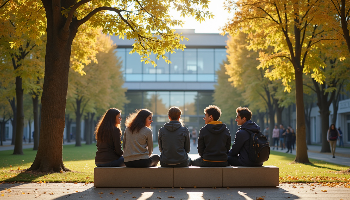 Étudiants en discussion dans le campus parisien de Nexa Digital School