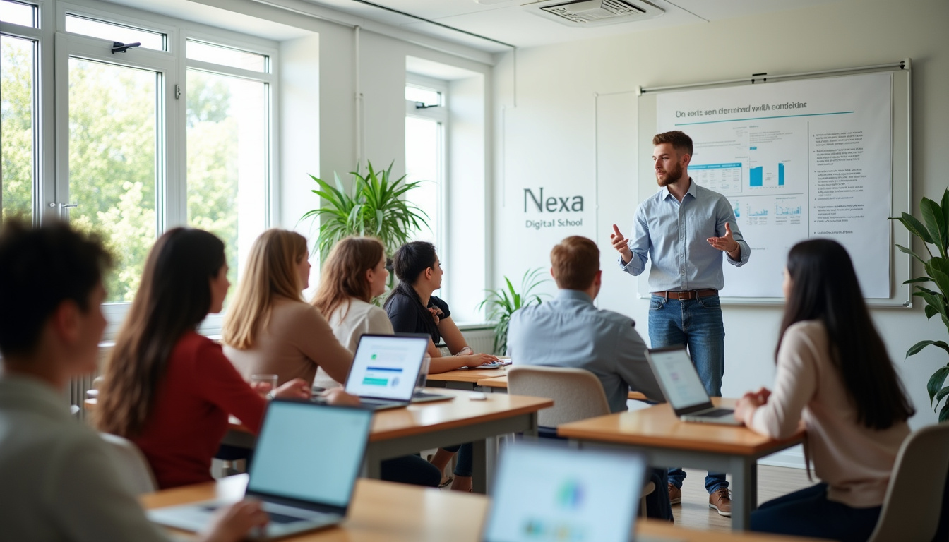 Événement de portes ouvertes à Nexa Digital School avec visite des locaux et échanges avec les formateurs