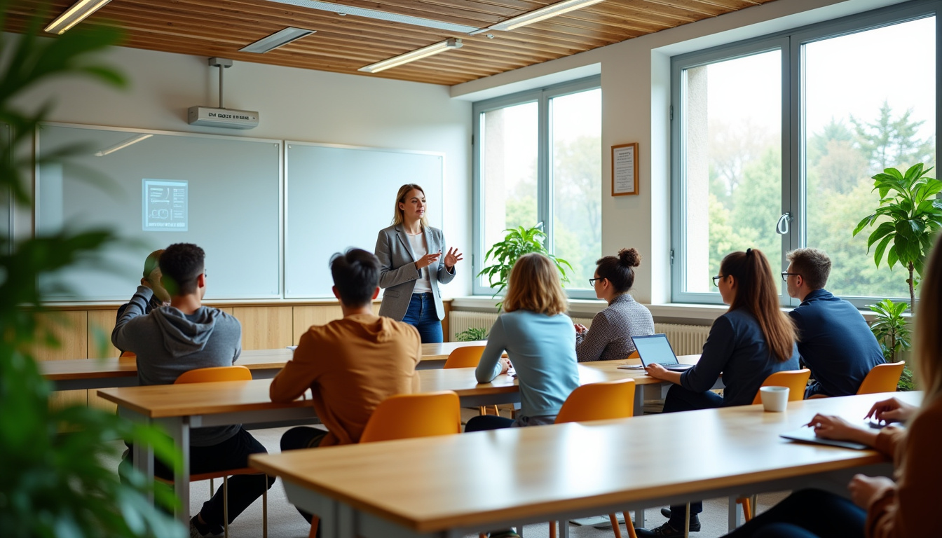 Salle de cours moderne à Nexa Digital School à Paris